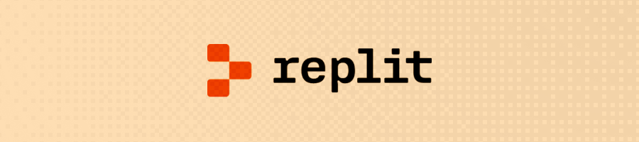 Replit logo banner for building apps with agentic AI coding tools