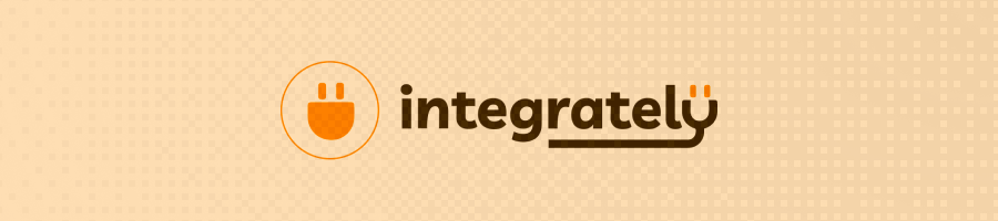 Integrately logo banner for one click workflow automation and Zapier alternatives